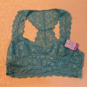 S/M ANEMONE Light Teal Lace Bralette